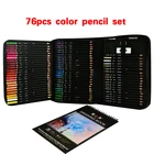 Set Colored Pencils Wood 76 Pcs Professional Artist Natural Wooden Colored Pencil Set