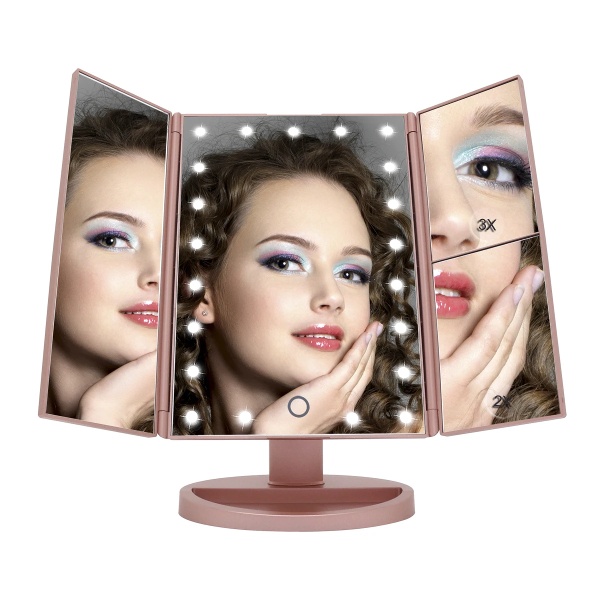 3 way makeup mirror lighted