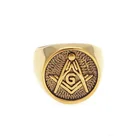 18k Gold Rings Ring Rings Factory Direct Unique 18k Gold Plated Stainless Steel Hip Hop Rings Men's Ring