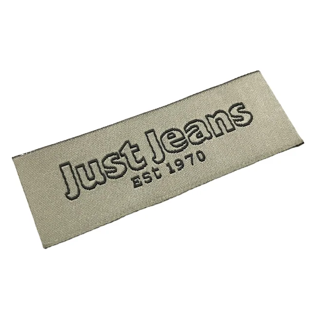 Factory Woven Polyester End Fold Sewing Tags and Garment Brand Logo Damask Neck Label Custom Labels for Clothing Brand