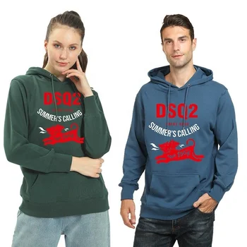 2022 new hot selling 3D digital printing cartoon DSQ2 couple casual loose cotton Hoodie