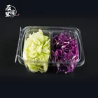Plastic Plastic Salad Packaging Wholesale Disposable Transparent Lettuce Clamshell Packaging Box