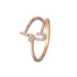 YMR-206 xuping jewelry wholesale affordable elegant fashion rose gold heart-shaped diamond couple ring