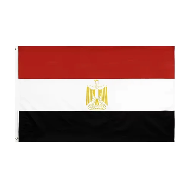 Hot Sale Wholesale Fast Delivery Cheap Digital Silk Screen printed Custom Logo Design 3x5ft Polyester Egyptian Egypt Flying Flag