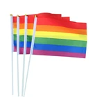 Pride Wholesale Custom All Sizes 100% Polyester Rainbow Lesbian LGBT Gay Pride Hand Flag