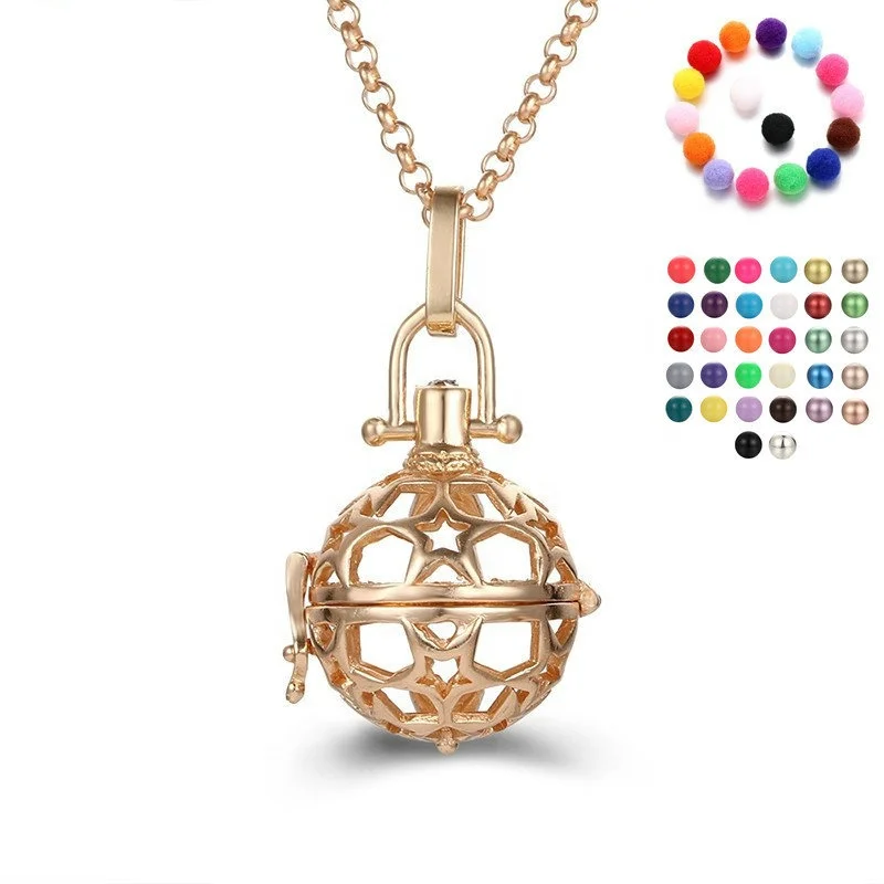 Belly Bola Cage Pendant Necklace 