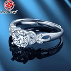 Diamond Ring Redleaf Jewelry Custom 925 Silver Wedding Engagement Diamond Moissanite Ring