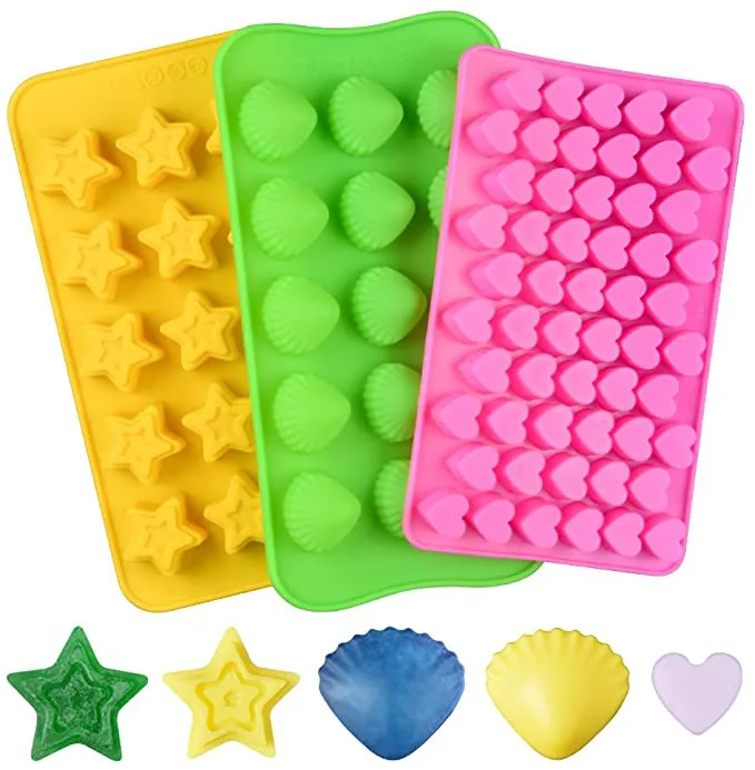 Chocolate Molds rubber  silicone-candy Molds Customized silicone ice mold trays are non-stick, including hearts stars