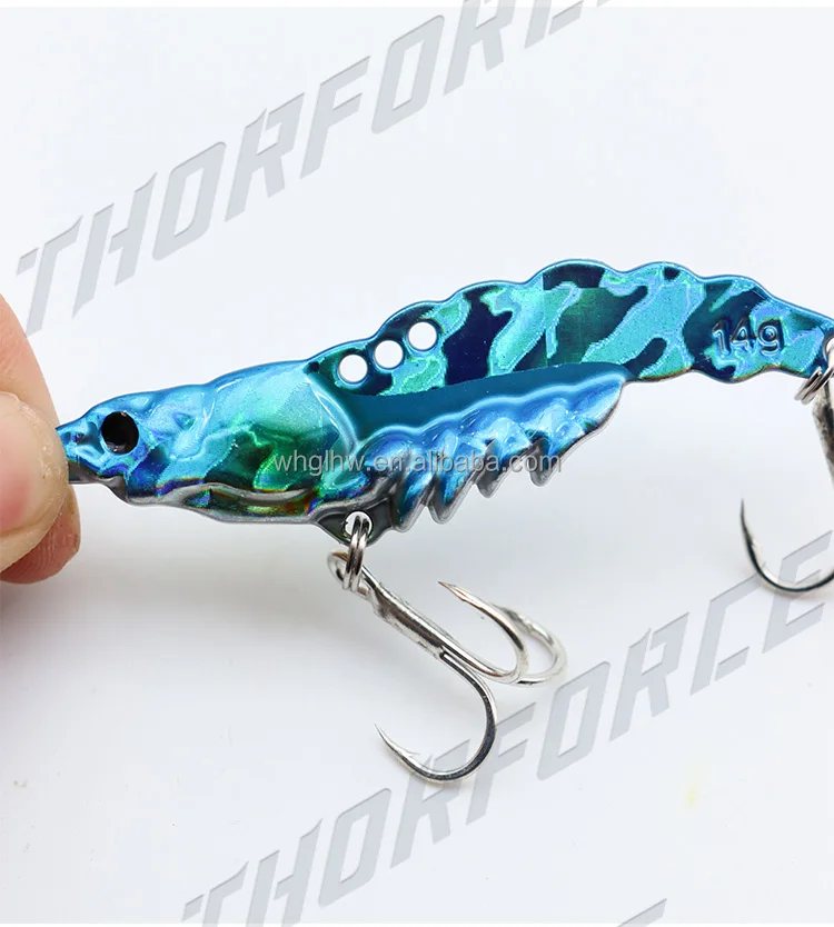 Thorforce Sinking Fishing Lure Metal Shrimp Vib Lure Hard Fishing