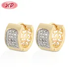 Huggie Earring Earring Guangzhou Jewelry 18K Gold Plated Fashion Hollow Huggie Earrings