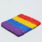 Grass Grass Artificial 25mm Rainbow School Playground Grass Landscape Artificial Grass Decoration Grass