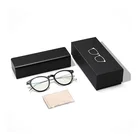 Case Custom Square Foldable Pu Leather Optical Eye Glasses Case Hand Made Gift Sunglasses Case Set