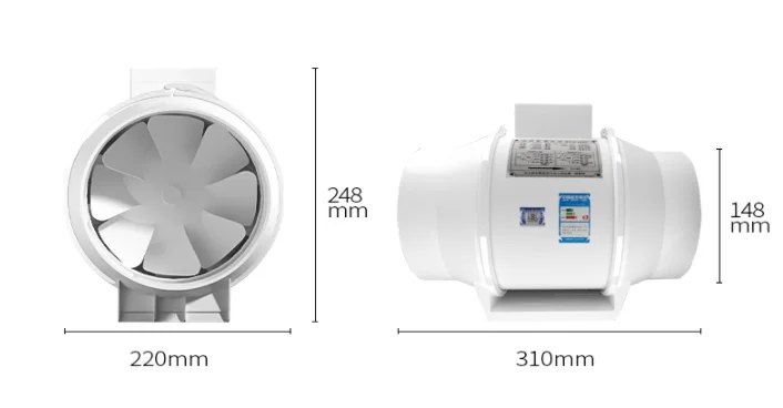 Inline Duct Fan, 150mm, 6", Axial - detail 14