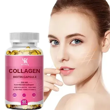 Custom new arrival private label vatimin softgel Collagen beauty skin healthy nails biotin capsules