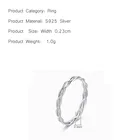 New Arrival Hot Style S925 Sterling Silver Cubic Zircon Wedding Band Rings Jewelry Ring