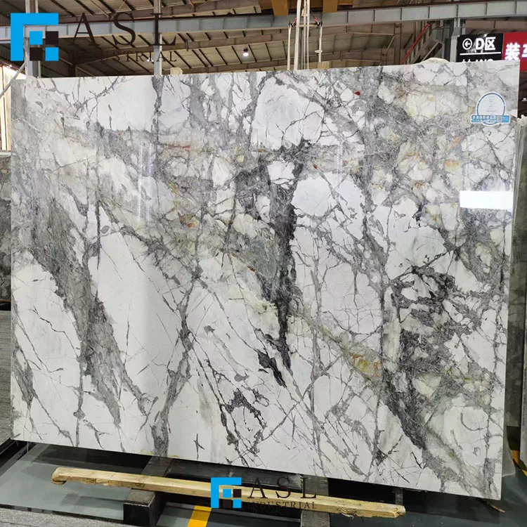 Wholesale invisible grey gold marble slab