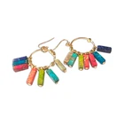 Hoop Earrings Earring 2021 Fashion Jewelry Gold Chunky Big Circle Drop Hoop Earrings Trendy Needle Round Vintage Earring