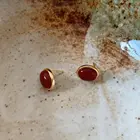 Earrings Agate 925 Sterling Silver Earrings Personality Luxury Red Agate Earrings For Womem