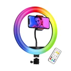Ring Light 8 10 12 13 14 18 Inch RGB Led Selfie Ring Light With Remote Phone Clip