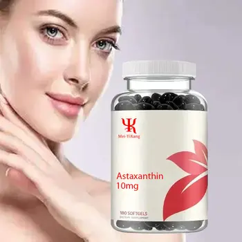 Custom logo vegan capsules for Astaxanthin Anti-aging Soft Capsule,Skin & Eye Health Support Astaxanthin 10mg softgels capsules