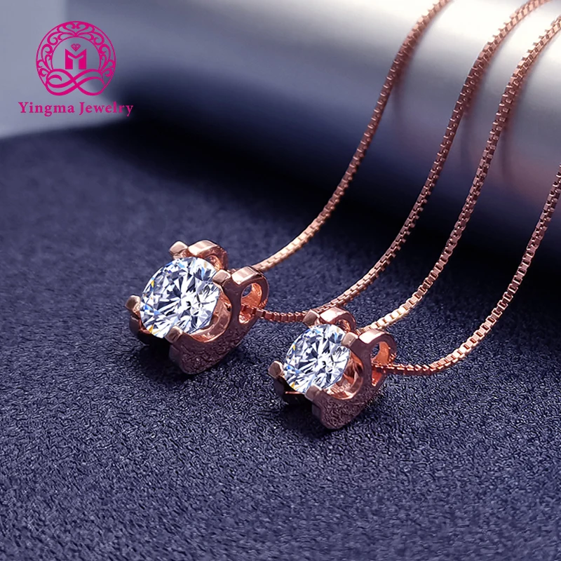 Moissanite Wedding Necklaces 0.5 Ct 1 