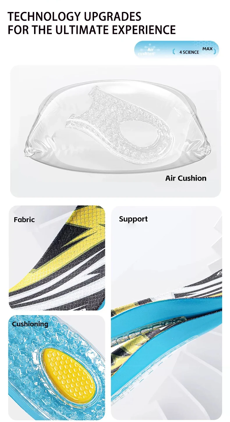 High Elastic Sealed Air Cushion Sports Insoles with Mesh High Elastic Sealed Air Cushion Sports Insoles with Mesh