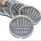Steel Needle Steel Pengda 30pcs Set Handwork Embroidery Gold Eye Steel Sewing Needle With Black Plastic Tray