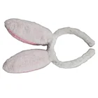 Pink Factory Wholesale Custom Cute Sweet Kids Party Pink Plush Rabbit Ears Headband