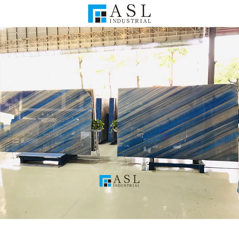 Luxury marble sodalite dark blue quartzite and illusion blue quartzite extreme ocean blue white blue vein floor tiles