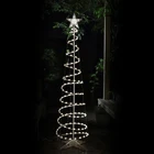 Holiday With 150 Lights 6Ft Spiral Christmas Tree Light Holiday Outdoor Decoration Christmas Tree Light