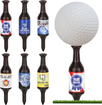 Funny Golf Gifts 3.54Inch Durable And Recyclable Plastic Golf Accessories Beer Bottle Handmade Golf Tees
