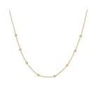 Real 14k Solid Gold Gold Minimalist Real 14K 18K Solid Gold Statement Beaded Necklace Jewelry Designs