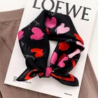 Scarf Women Designer 2021 New Silk Ladies Small Square Print Scarf Women Fashion Designer Head Scarf