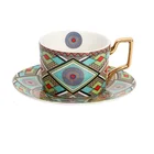 Saucer Dish Luxury Ceramic Tea Cups And Saucer Porcelain Vintage Gold Coffee Cup With Dish Sets