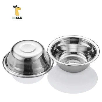 Ur Elk Stainless Steel Basic Dog Bowls Food Grade Metal Food Bowls Set for Dog