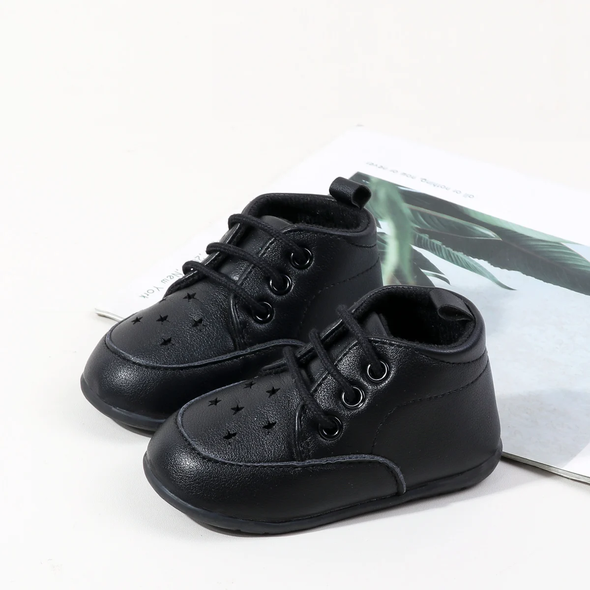 Wholesale Solid Pu Leather Toddler Baby Boy Shoes Casual Boy Shoes 0-12 Months supplier