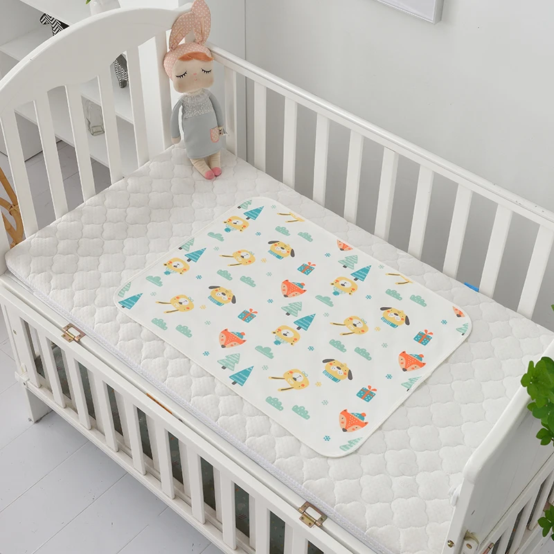 Baby Kids Waterproof Bedding Diapering Changing Mat Washable Breathable Cott ed 