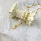 Pearl Silver 925 Necklace 925 Sterling Silver Baroque Freshwater Pearl Round Beads Chain Necklace