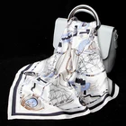 Silk Scarf Factory Price 100% Silk Fashion Custom Pattern Square Scarf For Woman Stylish
