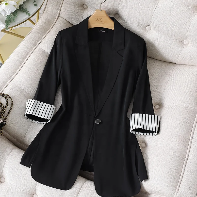Office Lady Work Wear Women Formal Blue 