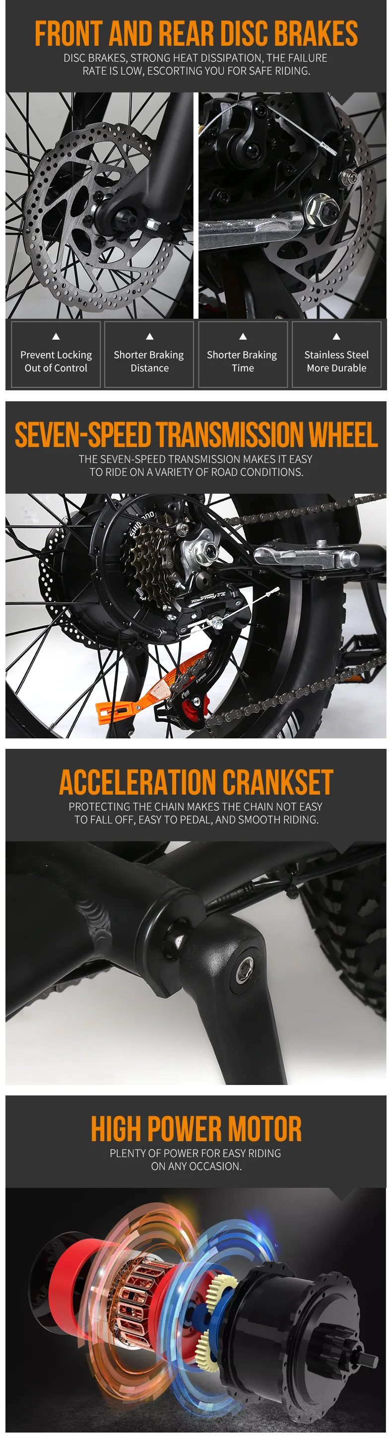 Best Tourwheel Hot Selling 750w Motor E Bike Fat Tire Mountain Bike