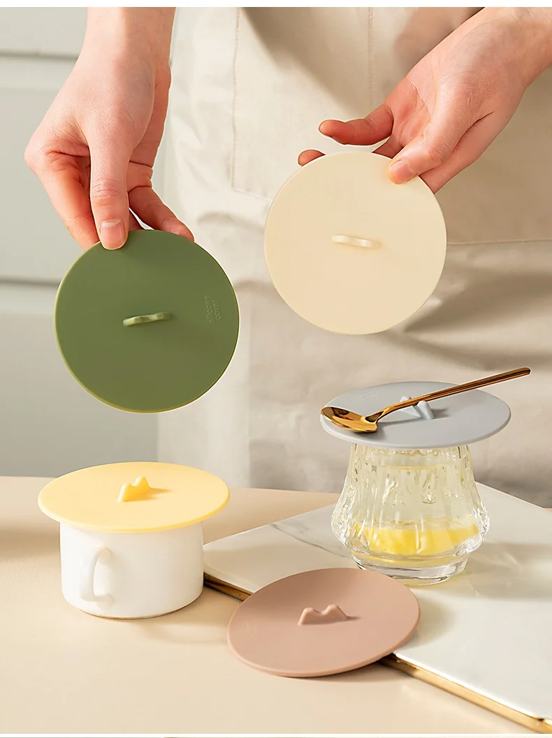 Durable Silicone Universal Dustproof Cup Lid Essential Drinkware Accessories for Kettle Mug and Glass Tea Cup Accessories factory