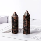 Obsidian Wholesale Natural Tower Healing Crystal Home Decoration Red Obsidian Point Mahogany Obsidian