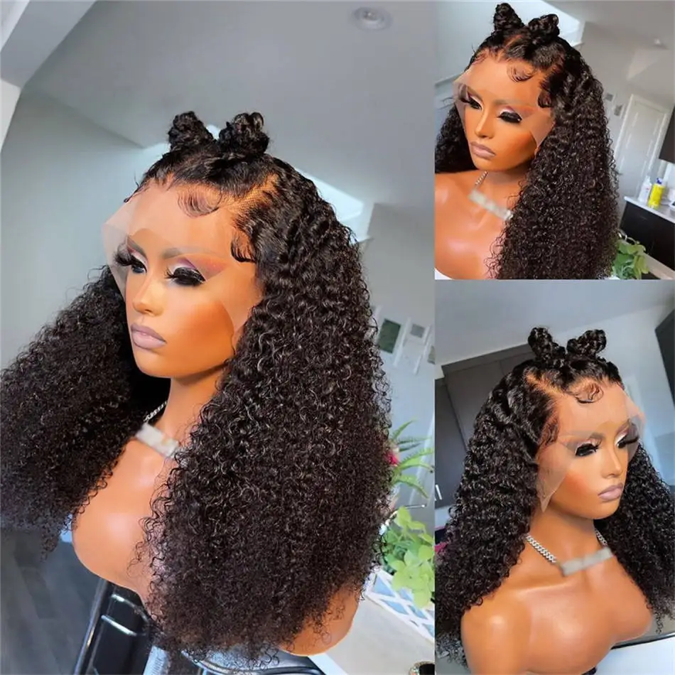 Pre Plucked Deep Wave Brazilian Human Hair Wigs With Baby Hair,Water Curly Short 4x4 180% HD Lace Closure Wig For Black Women