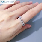 Band Ring Rings Tianyu Gems Customized Au585 White Gold Moissanite Diamond Band Ring Jewelry