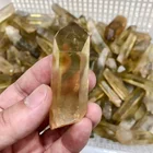 Point Natural Quartz Wand Raw Stone Unpolished Citrine Rough Crystal Point For Healing