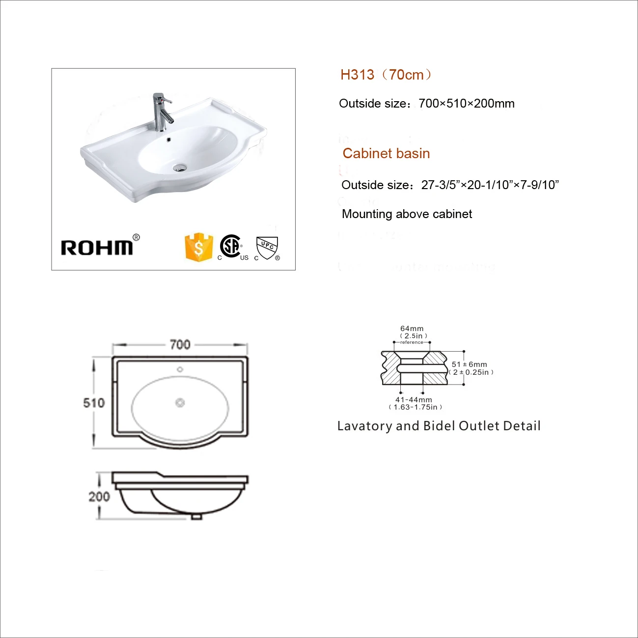 H313 Bathroom Sink Hand Wash Basin Marble Basin Cabinet Wash Basin Cabinet Set manufacture