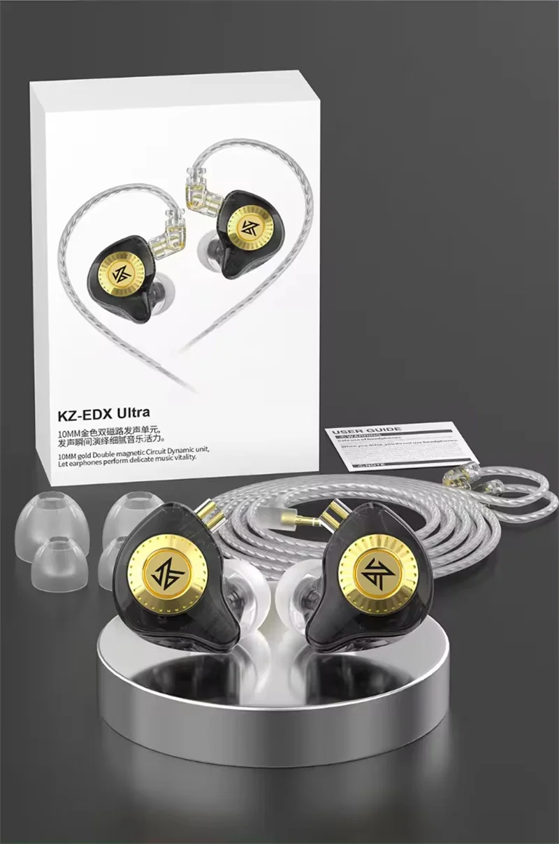 KZ EDX Ultra In Ear Monitor HiFi Bass Earbuds Noise Cancelling Sport Headphone Gaming Headset 3.5mm Wired Earphones