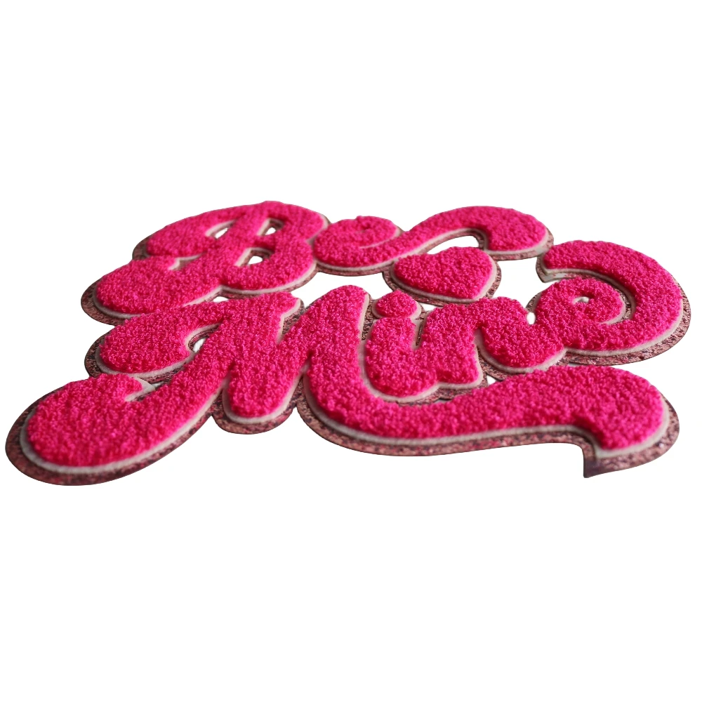 High Quality Big Chenille Letter Patches Iron On Custom Patches Be Mine