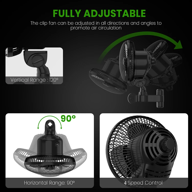 4.oscillating clip fan